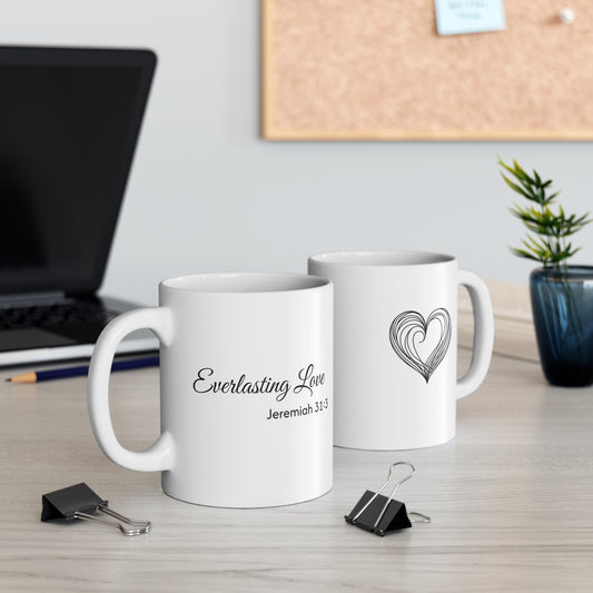 Inspirational 'Everlasting Love' Mug - 11oz Coffee Cup for Encouragement