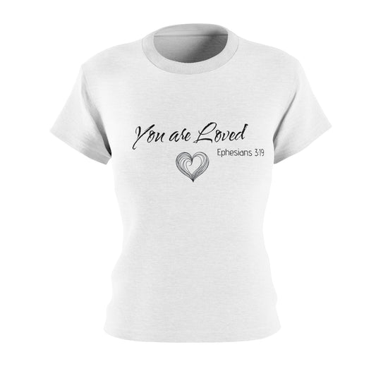 Women's Cut & Sew Tee - You Are Loved Ephesians 3:19 - Inspirational Faith Shirt