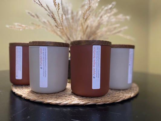 Velas, hechas a mano, velas de cera de soja con aroma a otoño de temporada, aromas variados - 15 oz