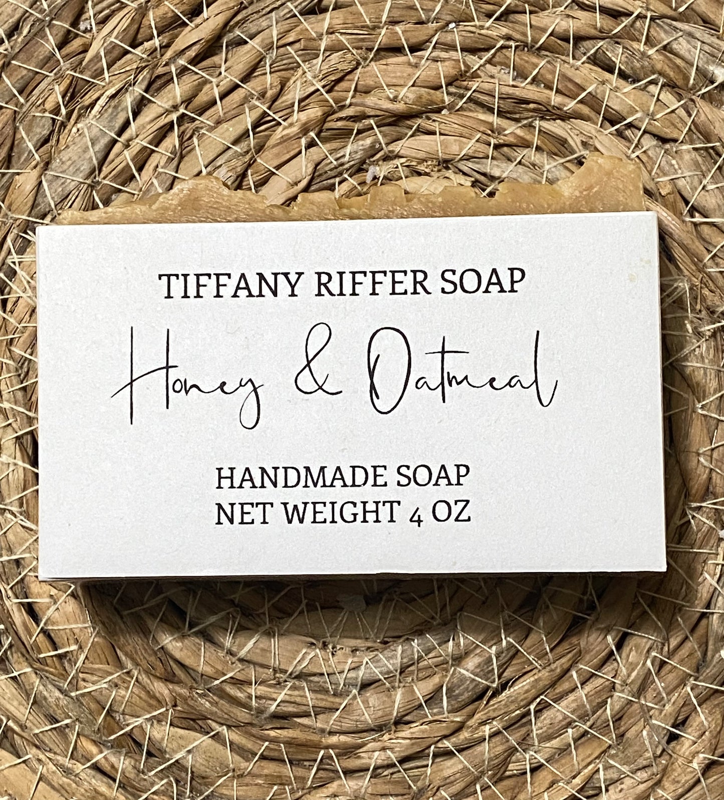 Soap, Honey + Oatmeal Soap, Vegan Soap 4oz