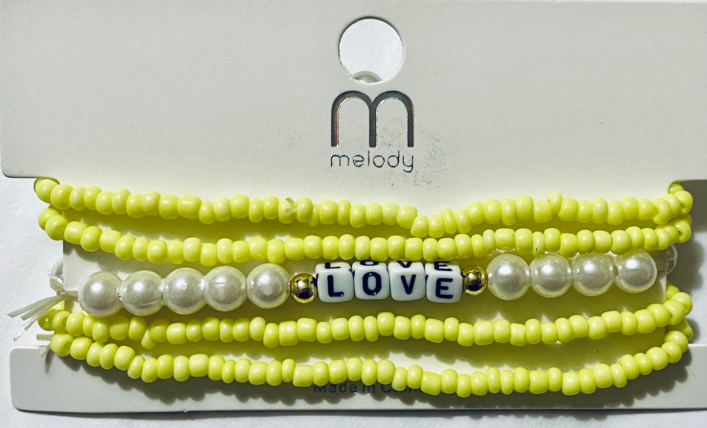 Accessories, Melody Love Bead and Pearl Inspirational Bracelet - 1 ct