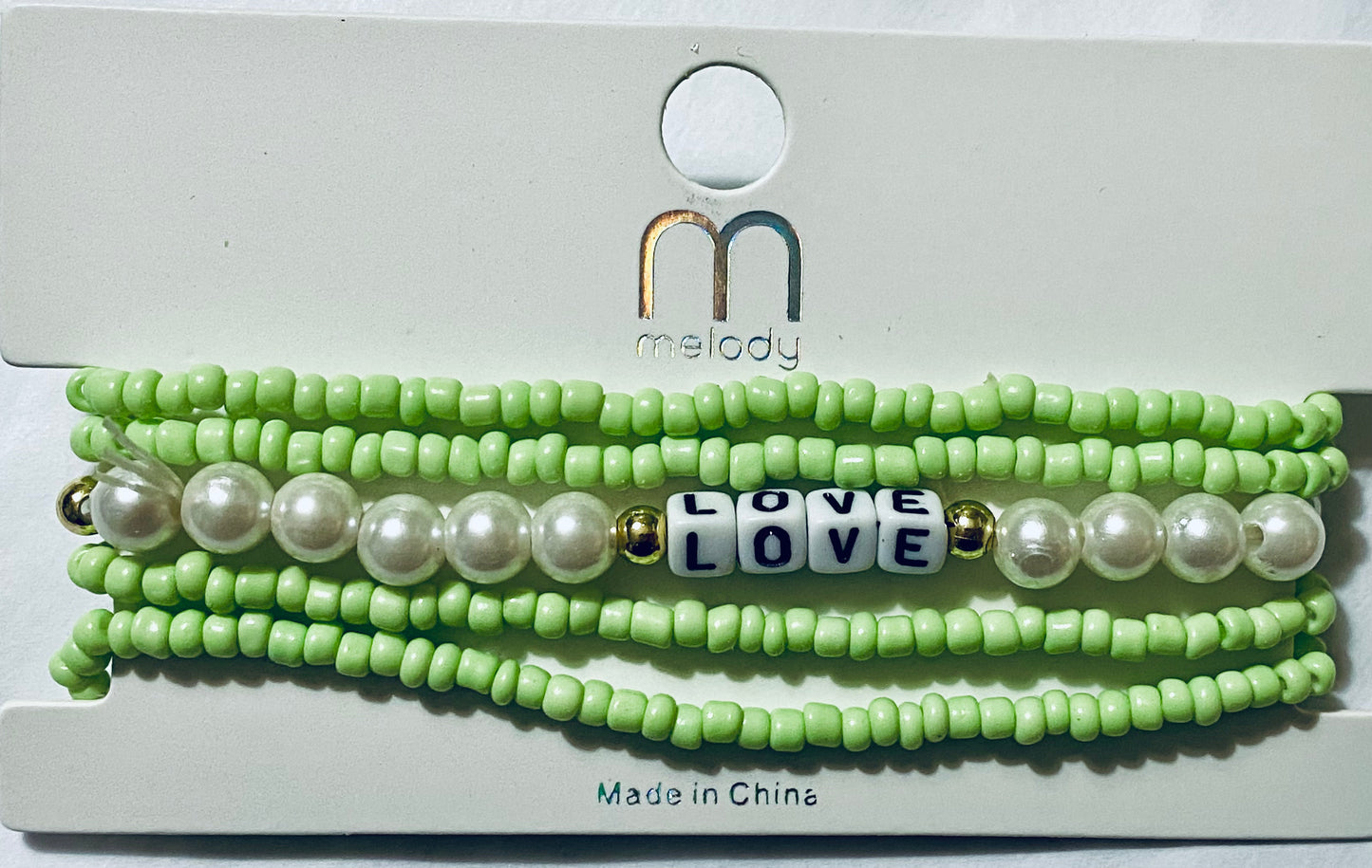 Accessories, Melody Love Bead and Pearl Inspirational Bracelet - 1 ct