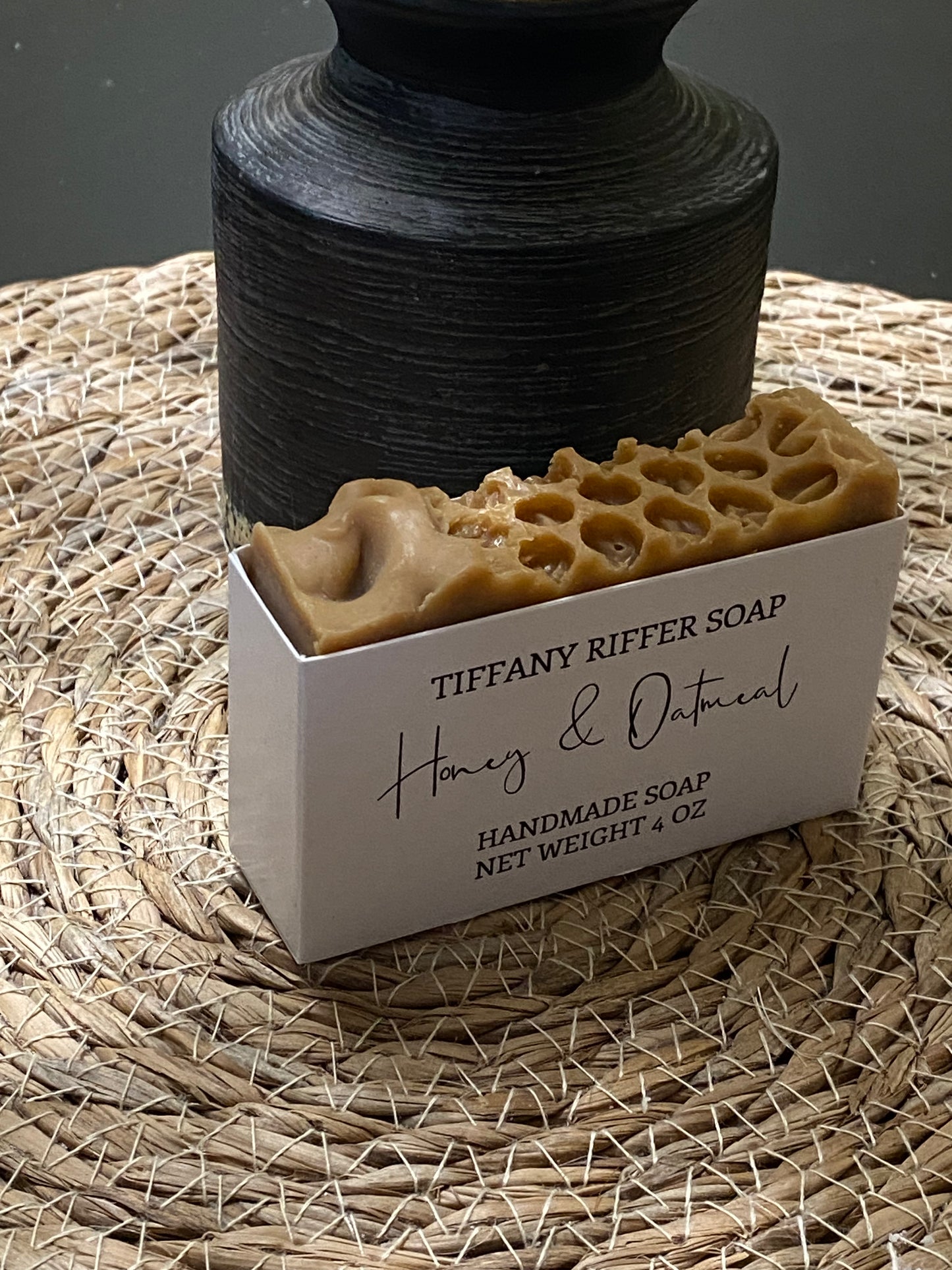 Soap, Honey + Oatmeal Soap, Vegan Soap 4oz