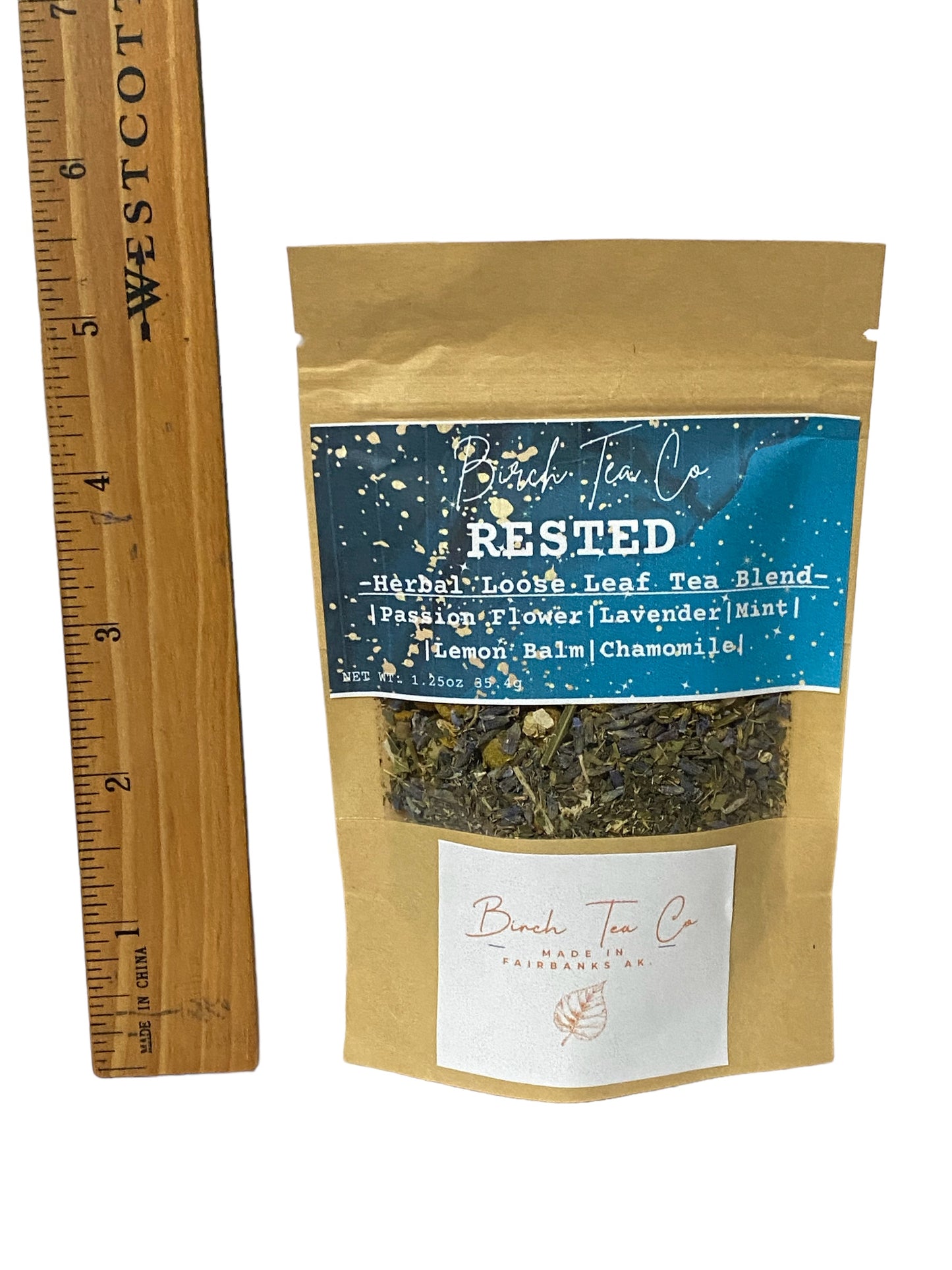 Tea, Birch Tea Co. Herbal Loose Leaf Tea Blend, Rested - 1.25oz