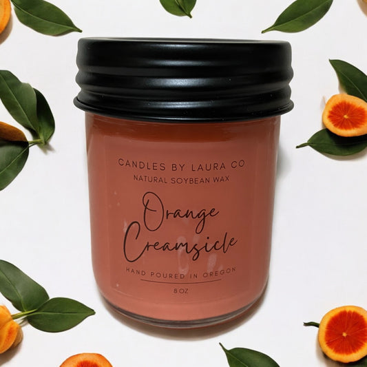 Candles, Candles by Laura Soy Wax Jar Candle, Orange Creamsicle - 8oz