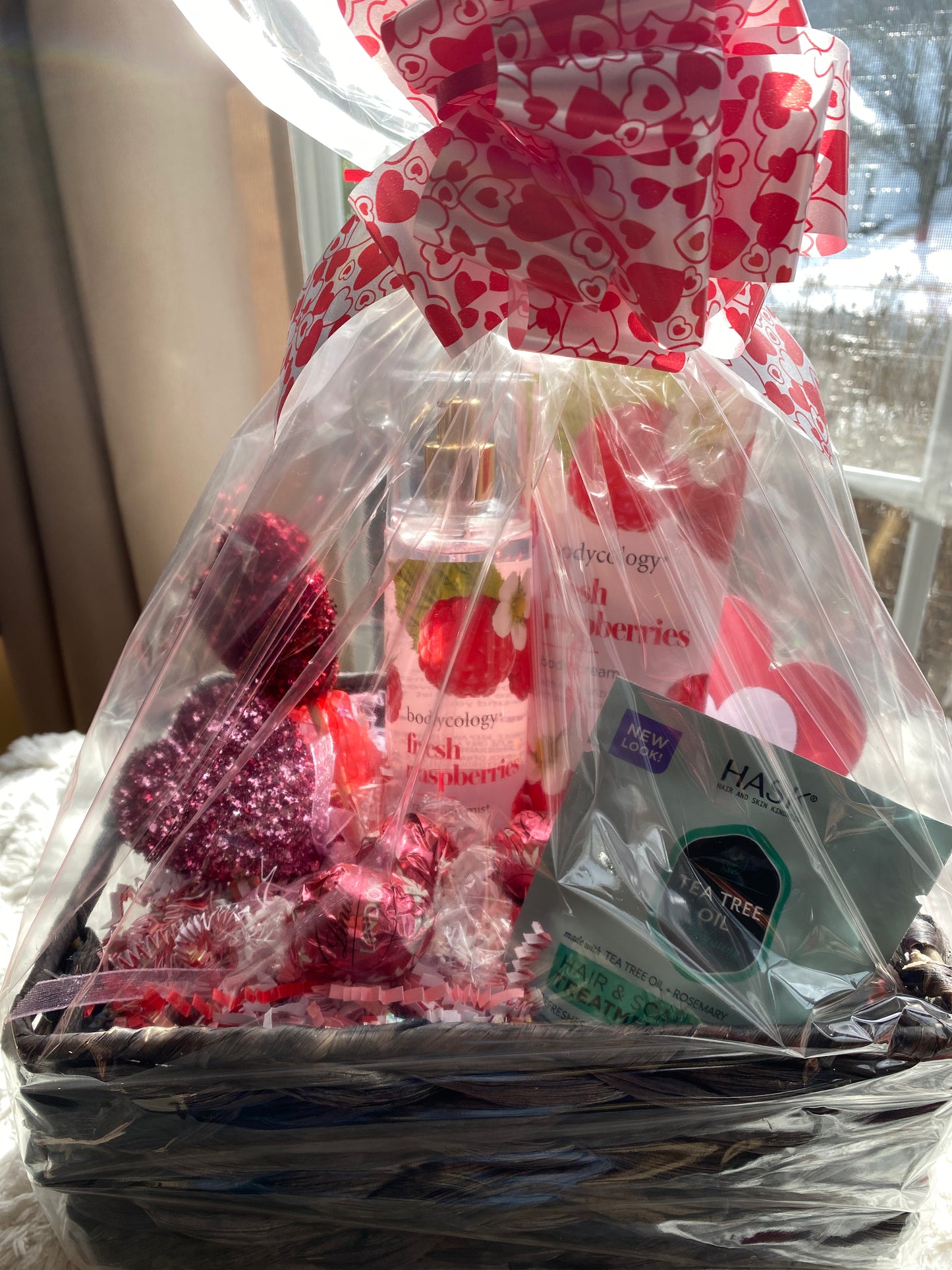 Gift Basket, Valentine Gift Basket, Fresh Raspberries