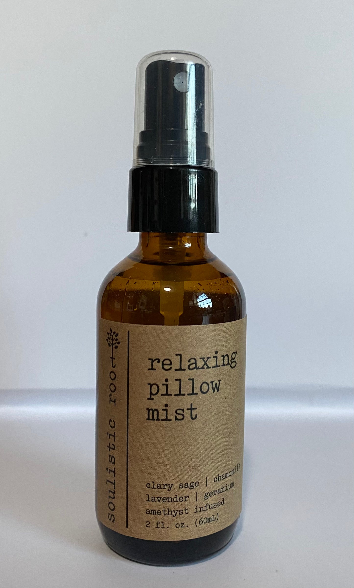 Spray para almohadas, spray para almohadas de raíz soulística, infusión de amatista con aceites esenciales - 2 fl oz. 
