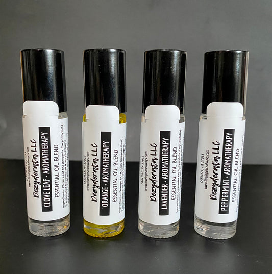 Aromaterapia, Roll-On de aceites esenciales, surtidos, 0.33 fl oz