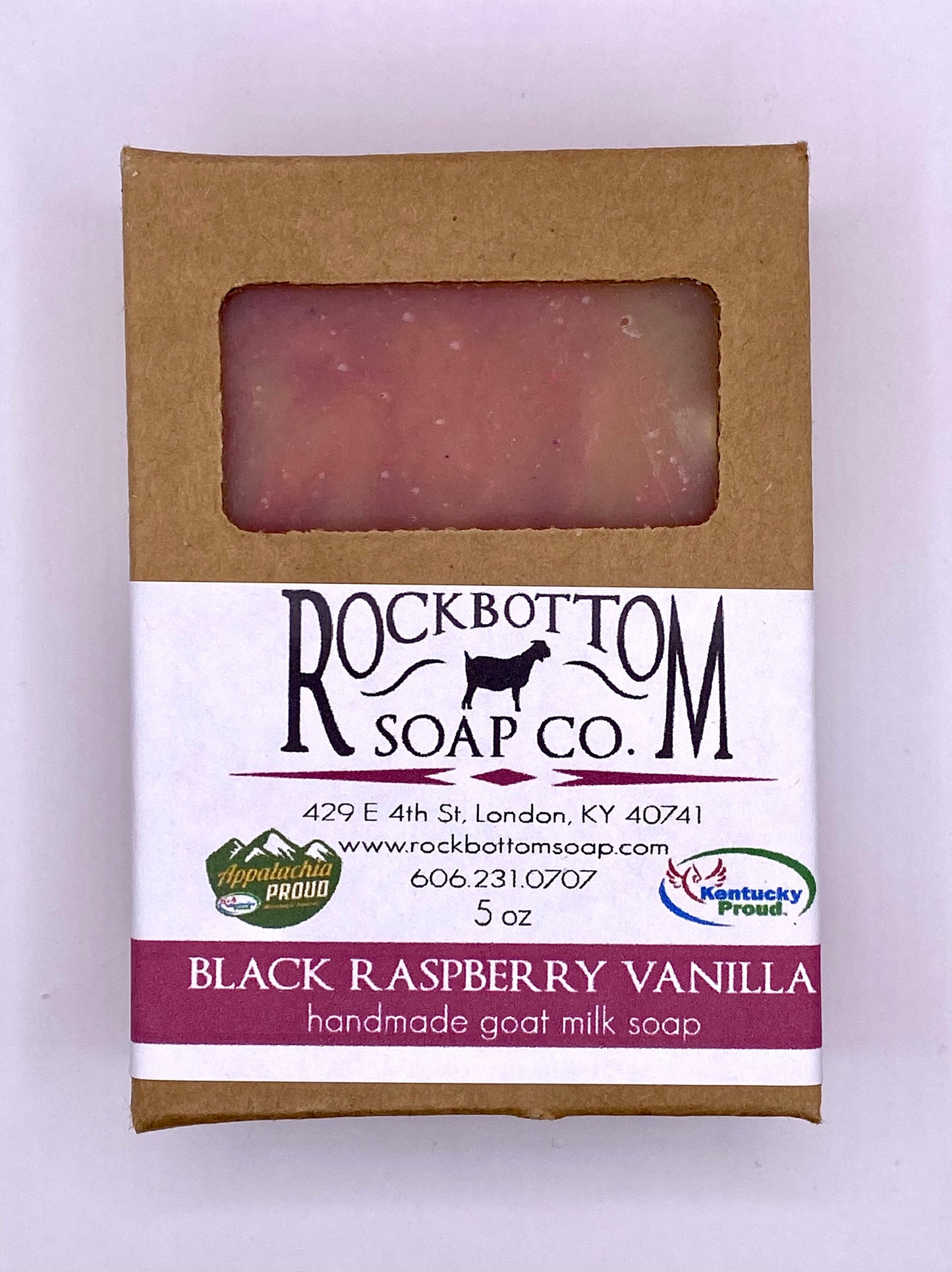 Soap, Cold Processed, Black Raspberry Vanilla Goat Milk Soap 5oz