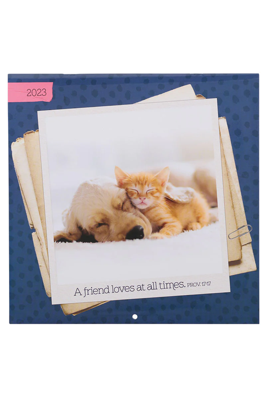 Calendars, 2023 Loving Friends Cute Animal Wall Calendar - 1ct