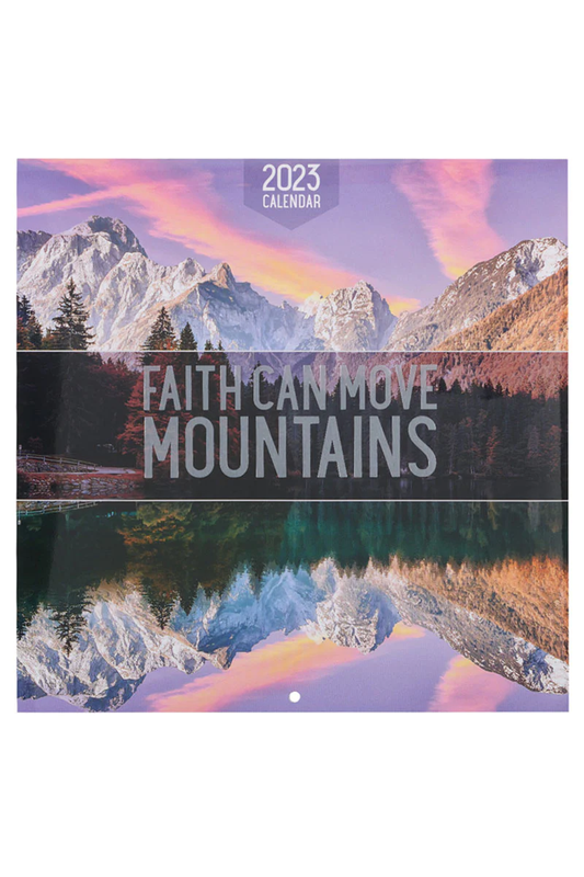 Calendars, 2023 Faith Can Move Mountains Wall Calendar - 1ct