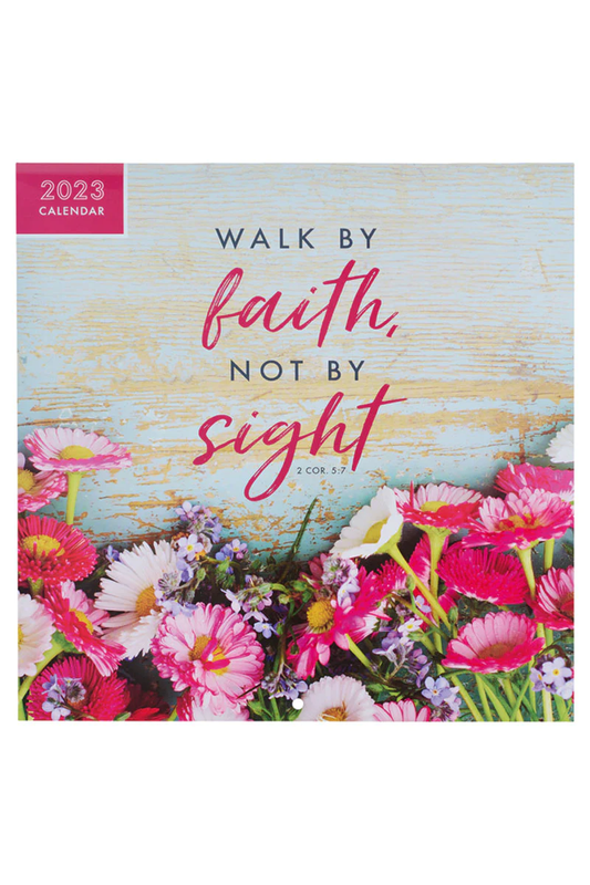 Calendarios, Calendario de pared 2023 Walk By Faith - 1 unidad